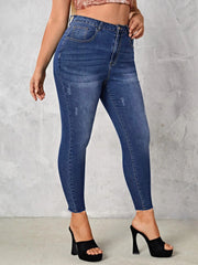 Plus Size Skinny Jeans for Women Stretchy Curvy Jeans High Waist Denim Women Jeans