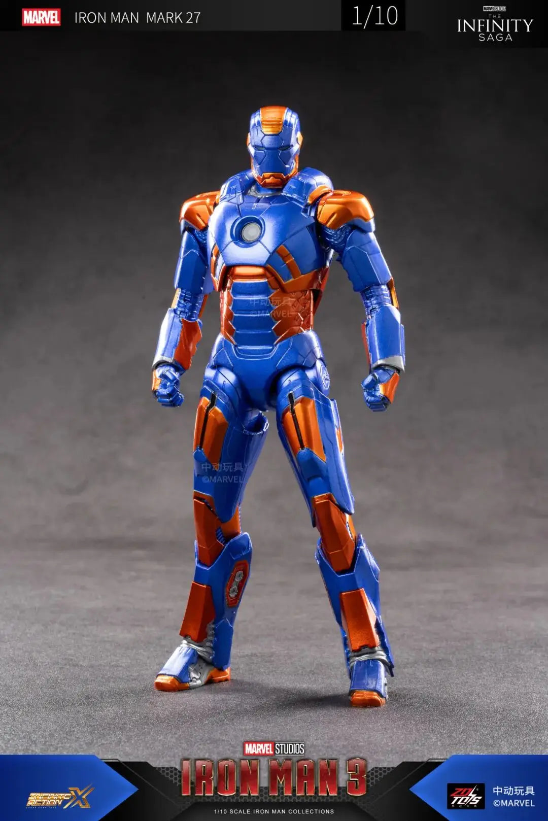 Original ZD Toys Iron Man Tony Stark MK9 MK14 MK12 MK27 MK15 MK35 MK22 MK40 Hammerhead Action Figure Anime Collect Model Gifts