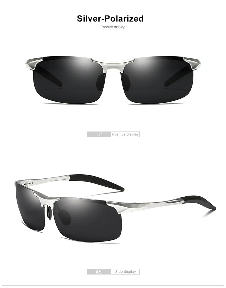 CLLOIO Aluminum Photochromic Sunglasses Men Polarized Day Night Driving Chameleon Glasses Anti-Glare Change Color Sun Glasses UV