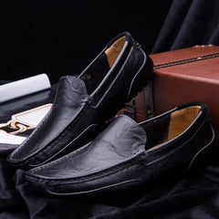 Casual Loafers for Men Shoes Formal Shoe Men's Cowhide Luxury Designer Brand