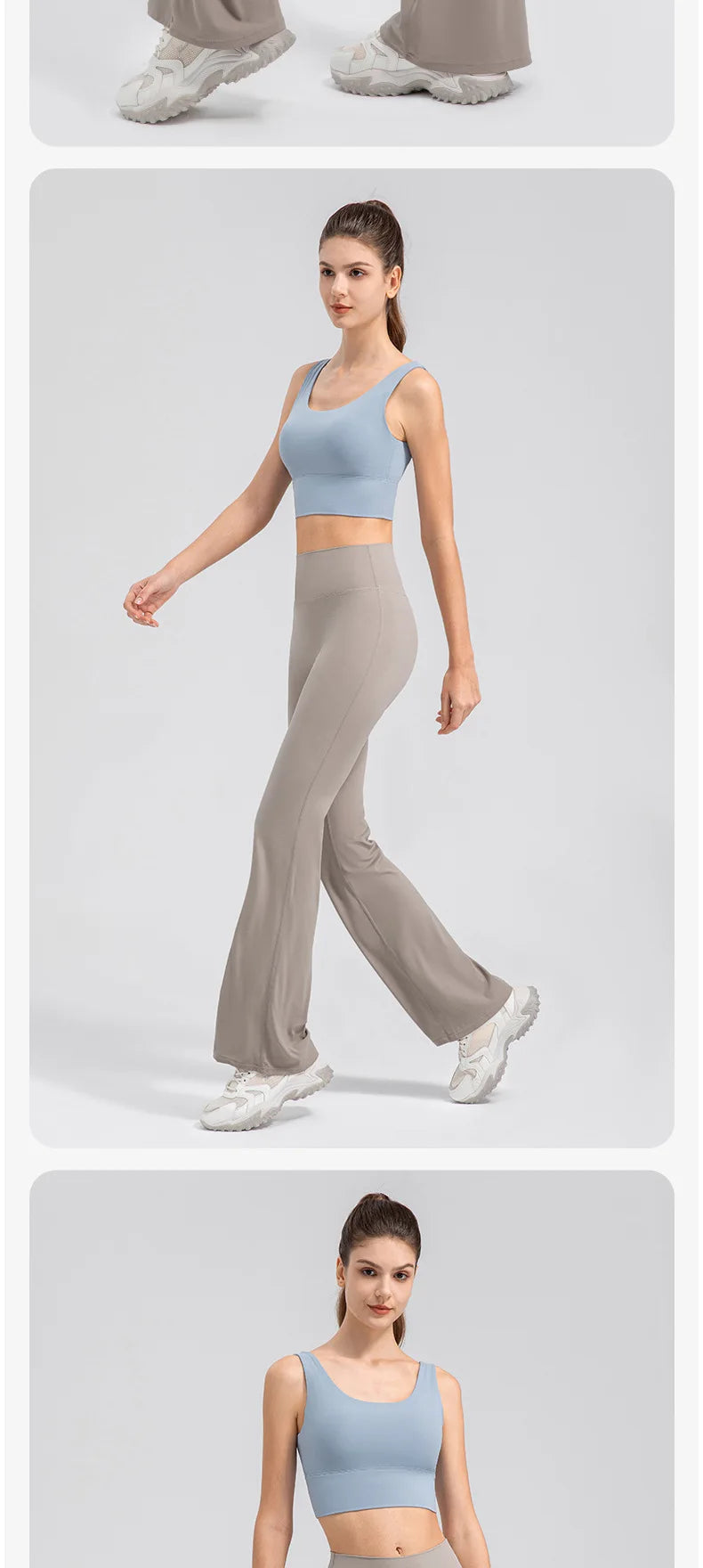 Sports Flared Leggings Womens Yoga Pants Gym Fitness Tights
