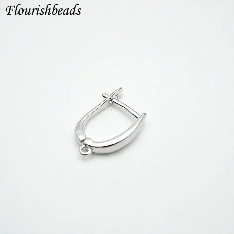 Nickle Free Anti-rust Real Gold Plating Metal Earring Hooks Women Jewelry Making Components 30pieces