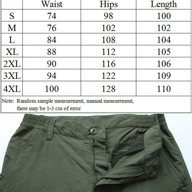 Summer Casual Lightweight Army Military Long Trousers Male Waterproof