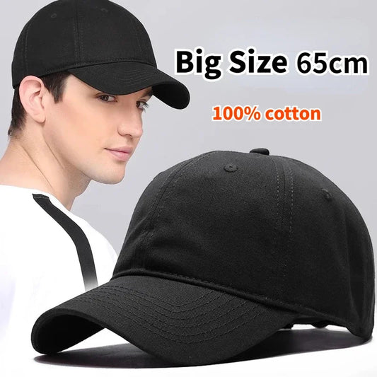 Big Size Cap Men  Large Head Baseball Cap for Man Summer Soft Cotton Dad  Caps 63CM XL