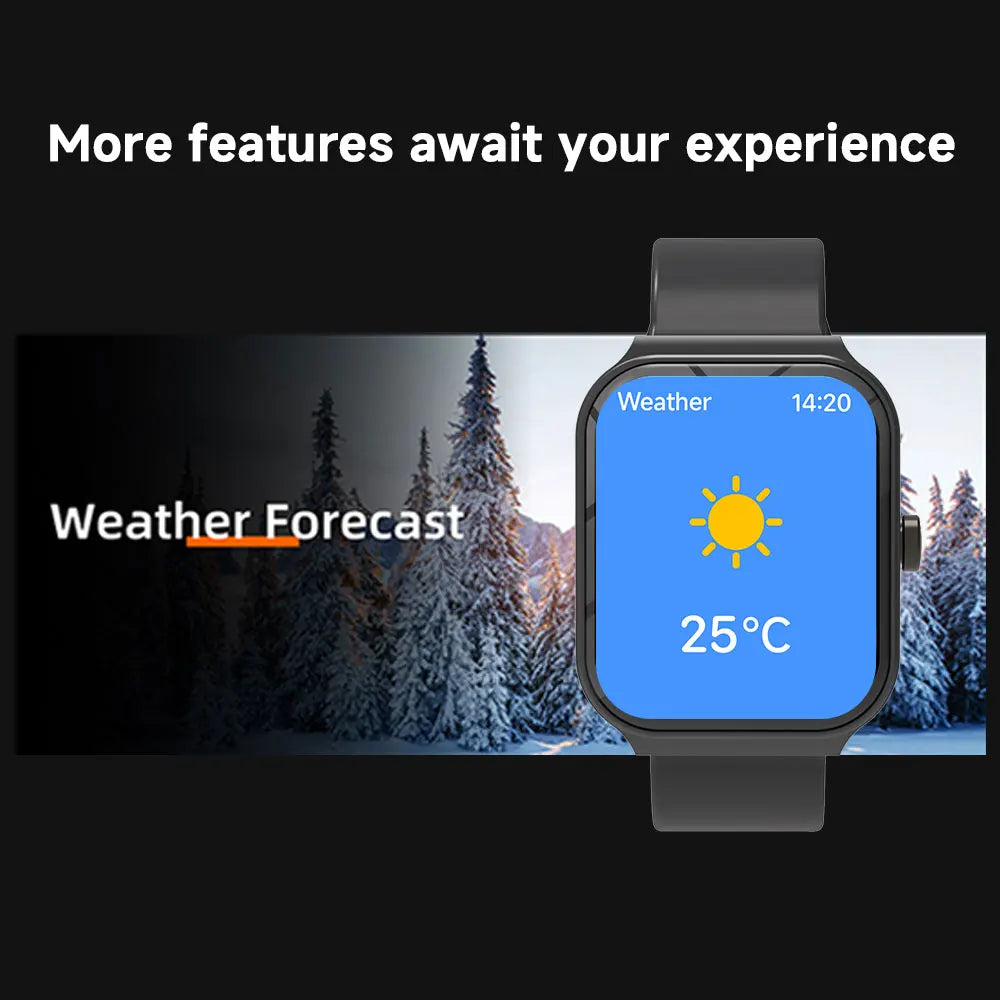 NEW Square Smartwatch Touch Screen Bluetooth Call Camera Control Music Play Message Push Sports Mode for Men Women Kids 2026