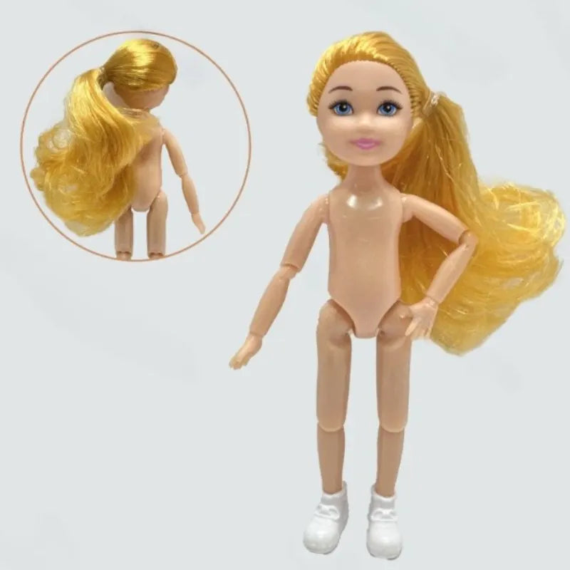 5-Inch Little Doll Normal Skin 15cm Height Girl Dress Up Toy for Children Gift
