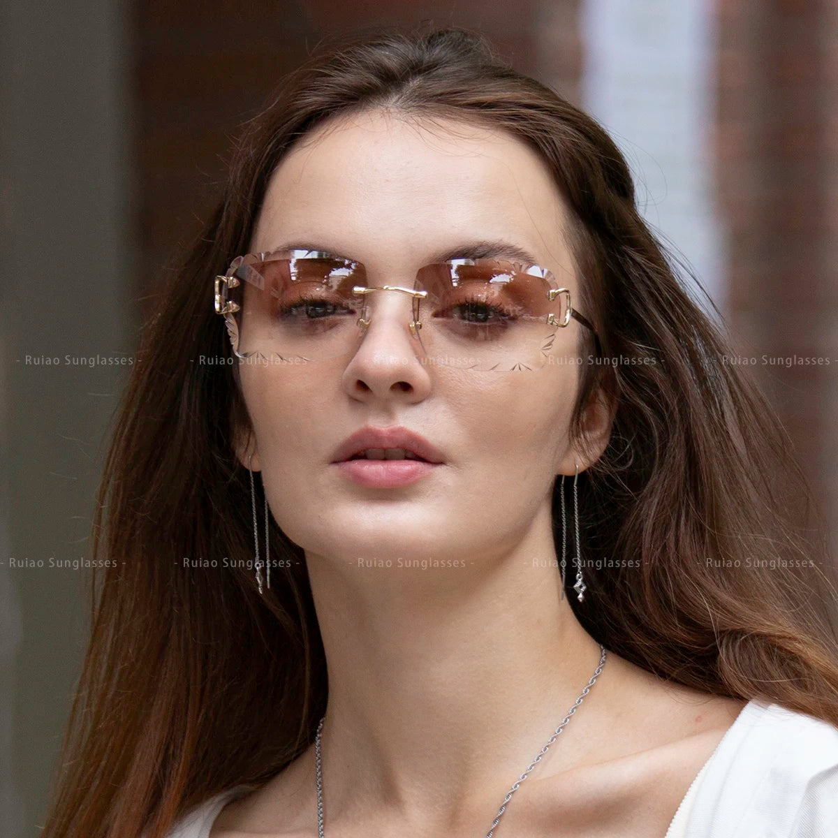 Sunglasses fashion square metal legs glasses for men women