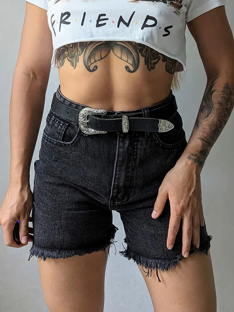 Streamgirl Blue Women's Denim Shorts Summer High Waist Casual Chic Loose Jean Shorts For Women Summer 2025 Denim Short Femme