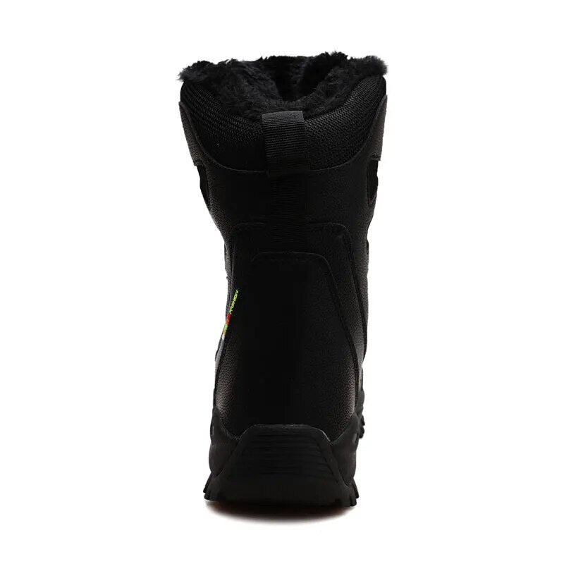 Outdoor Men's Mountaineering Boots Plush Warm Men's Snow Boots tactical combat boots