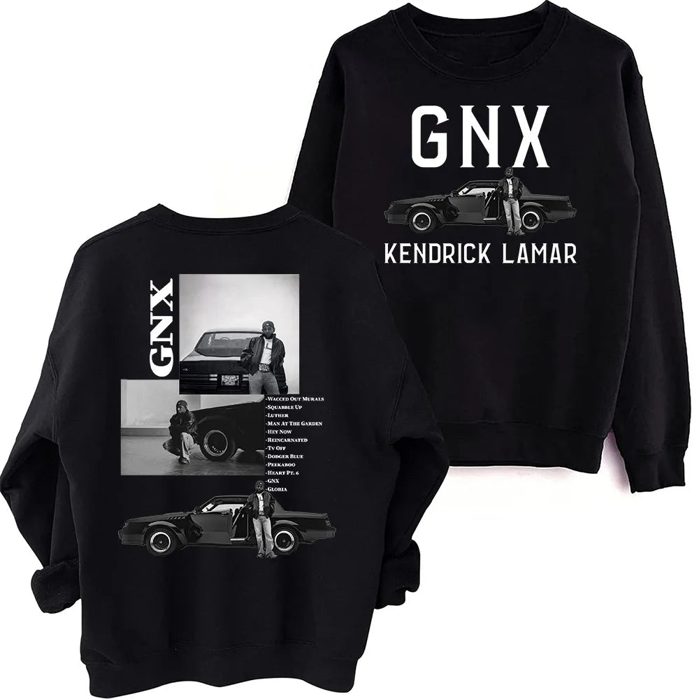 Kendrick Lamar GNX Tour Sweatshirt Oversized Harajuku Round Neck Long Sleeve