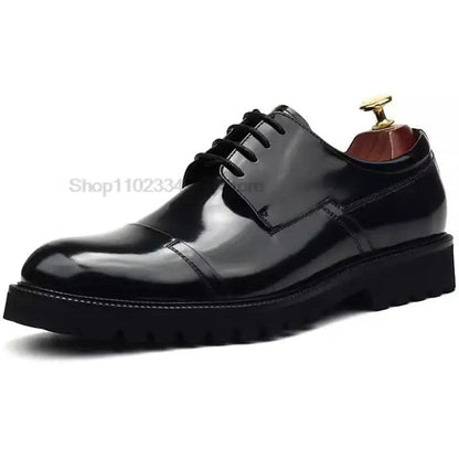 HNXC Men's Oxfords Genuine Leather Wedding Party Office Formal Oxford Shoes Handmade Lace Up Dress Shoes For Men High Quality