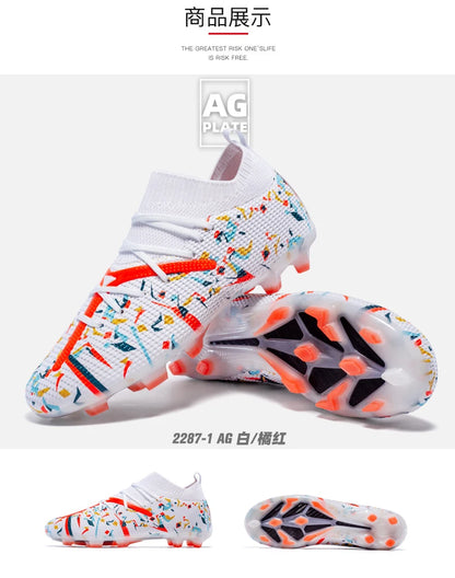 Mens Football Field Boots Ultralight Turf Indoor Society Training Soccer Shoes Cleats