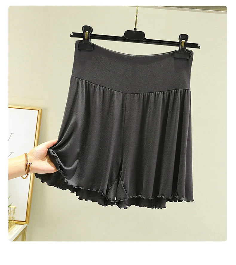 Modal Summer Shorts Sleep Bottoms Women Pure Color Casual Sleepwear Pants 2026 Loose Short Home Wide Leg Pants