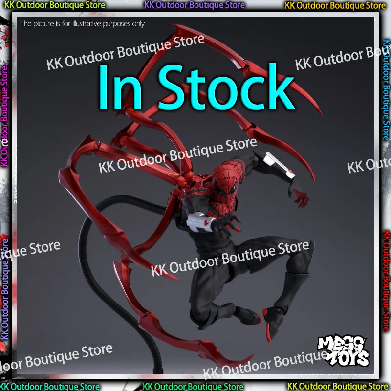 In Stock Mess Toys Superior Spider Man Ultimate Neighbor Symbiote Scarlet Kaine Messtoys Spiderman Anime Action Figure Gift Toys