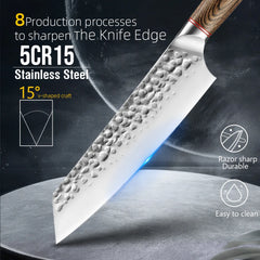 Kitchen Knife Stainless Steel Japanese Chef Knife Full Tang Forged Cleaver Butcher Knife