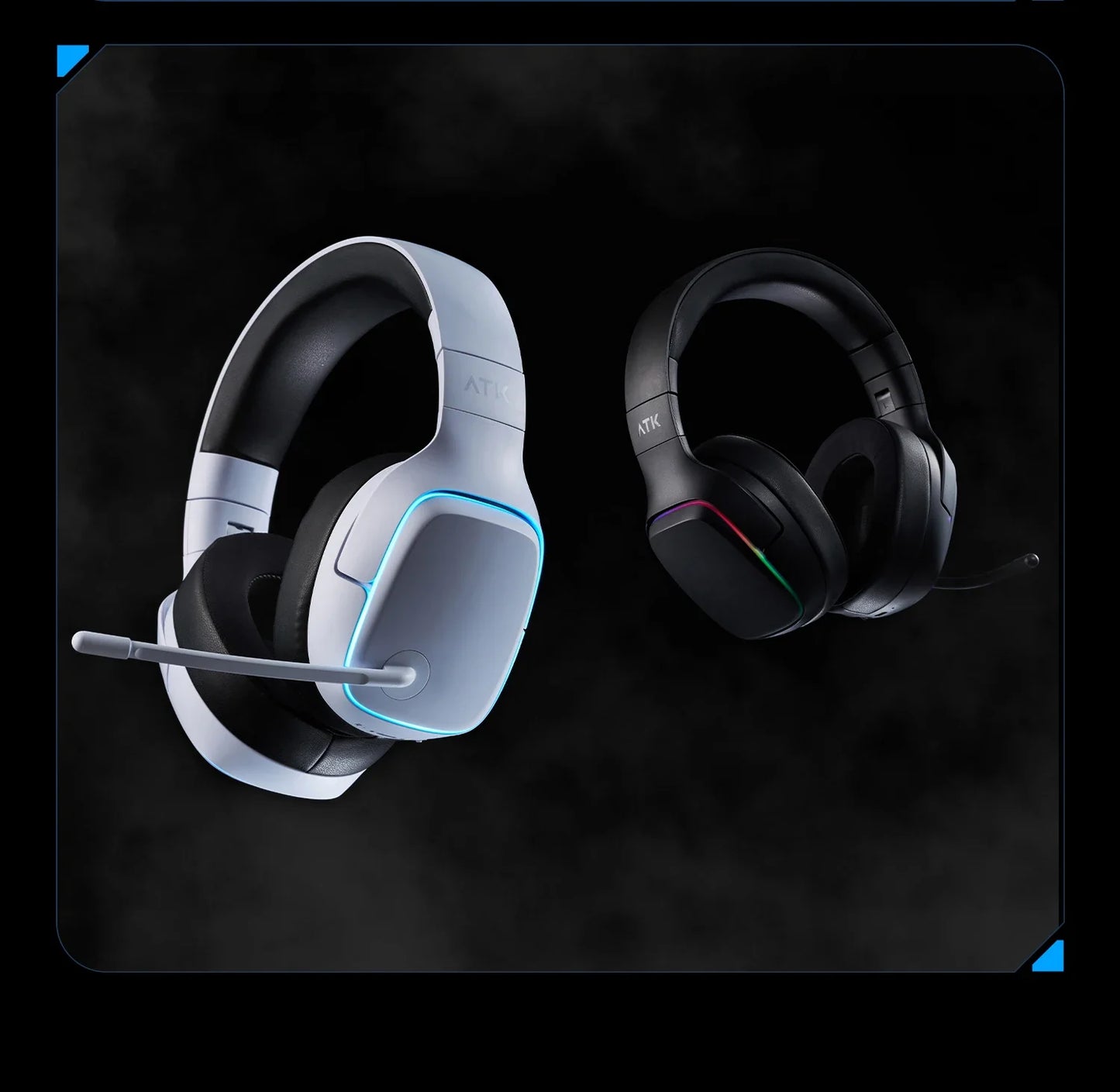 ATK M1 Game Headset Three Mode Wireless Headworn PS5  PC Gaming Headset Microphone Virtual 7.1 Surround Noise Reduction Headset