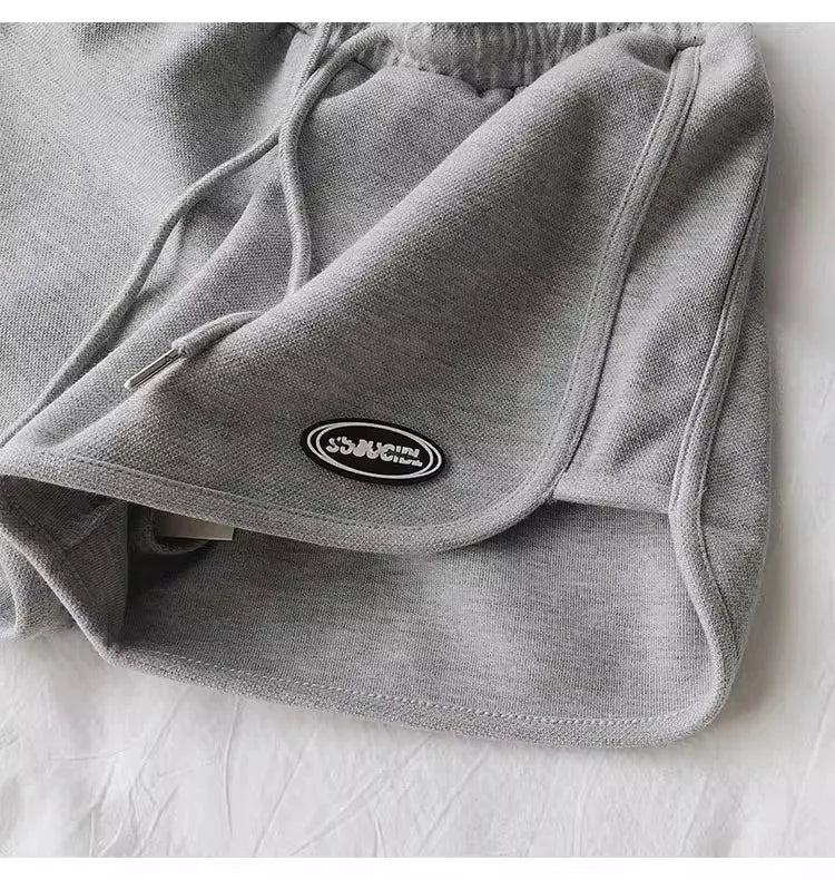 Women Casual Drawstring Sports Shorts Summer Thin High Waist Yoga A-line Shorts Loose Women Running Straight Trousers