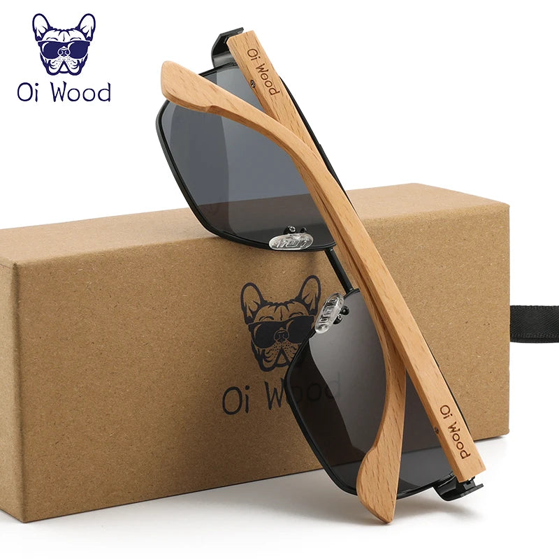 Sunglasses For Men Women Square Metal Sun Glasses Blue Lens