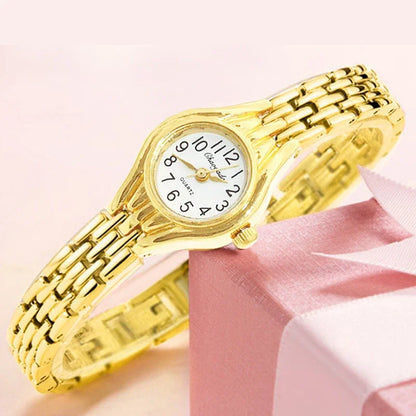 Ladies Gold Plated Watch Women Bracelet Quart Wristwatch Girl Analog Feminino Relojes Hour Luxury Watches Saati Clock