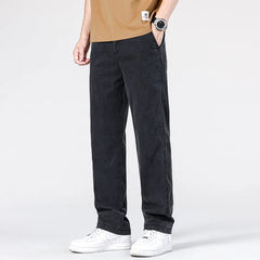 Men's Jeans Pants Straight Loose Quality Sweatpants Casual  Soft Wide Leg Long Baggy