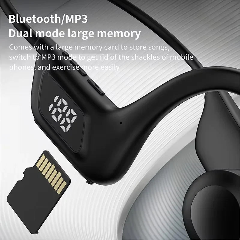 Wireless Earphone Bone Conduction Sport Swimming Bluetooth Compatible Headphone Hand-free With Mic For Running X7 Earbuds