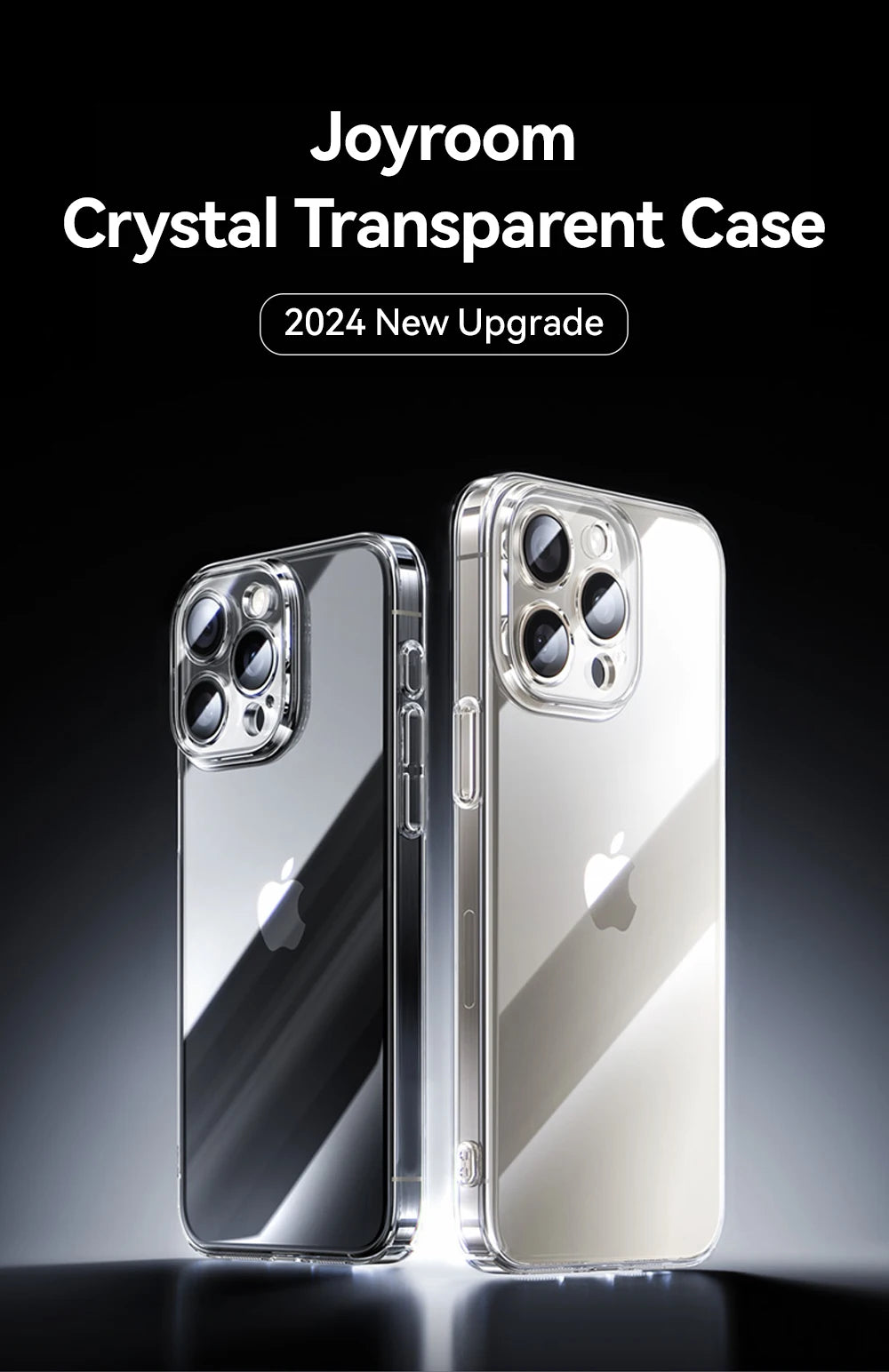 Case For iPhone 16 15 Pro Max Case Crystal Transparent PC Anti-Yellow Lens Protection Cover For iPhone 16 Pro Max Case