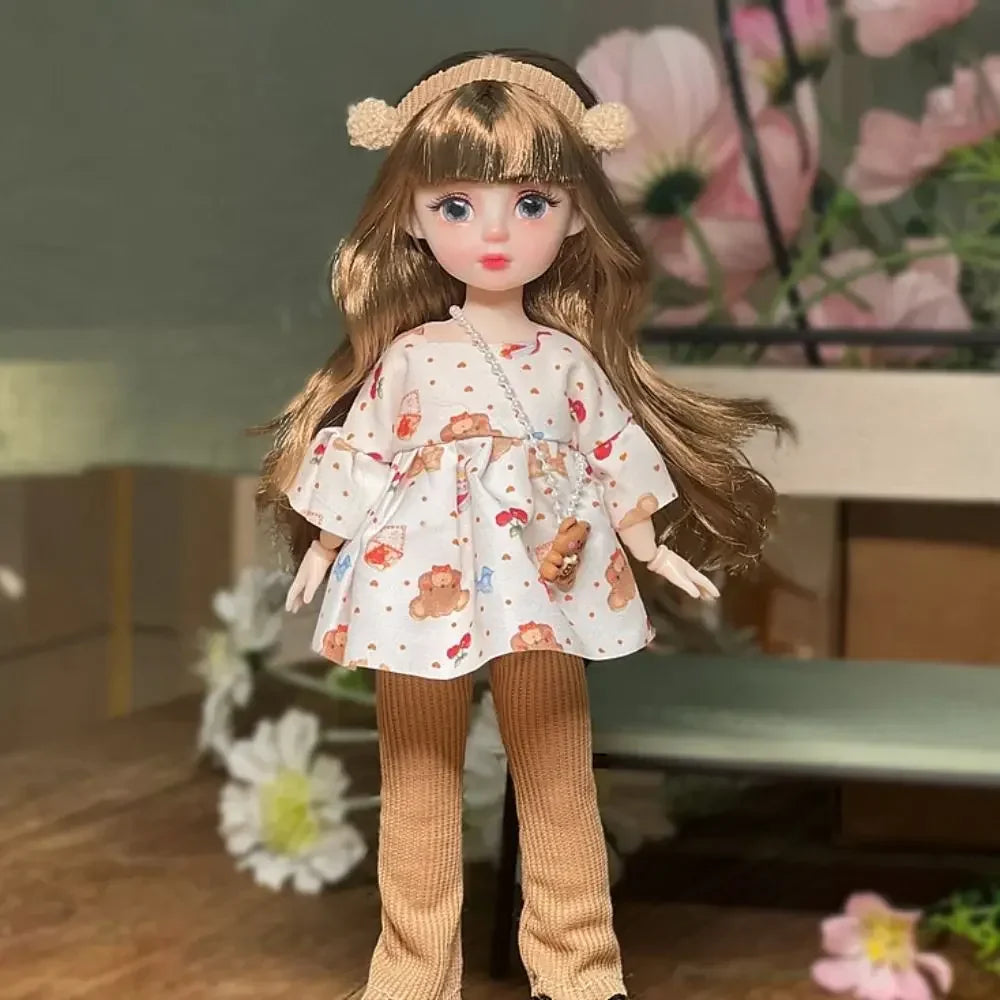 Ball jointed Doll Toys Bjd Dolls For Girls Dolls 1/6 Starry Gray Eyes 30cm Lolita Fashion Dress DIY Toy Children Birthday Gifts
