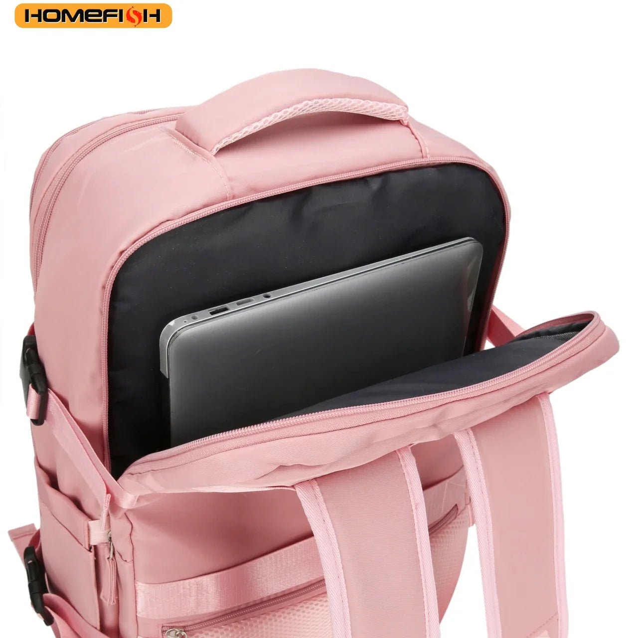 HOMEFISH Travel Backpack for Women Expandable Weekender Hiking Laptop Backpack with USB Port Large Waterproof 40L Men's Backpack