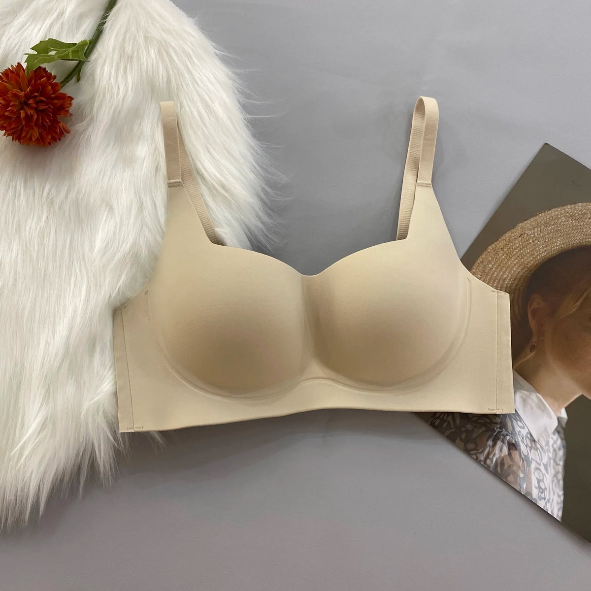 Seamless Cloud-like Nude Underwear Women's Small Breast Push-up Soft Support