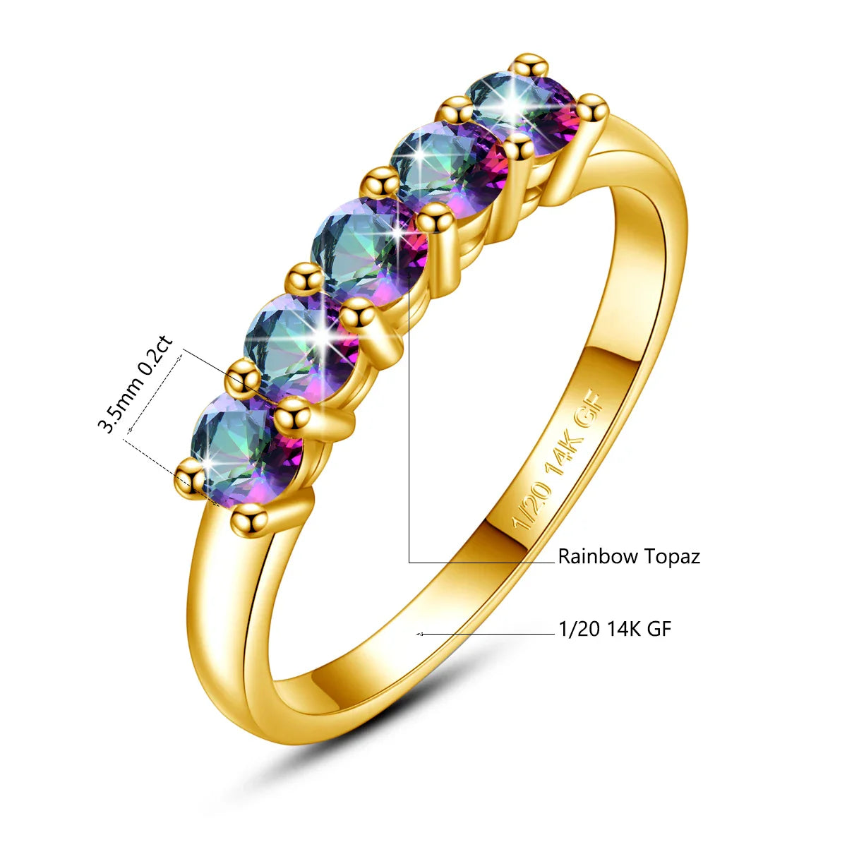 Szjinao 14K Gold Filled Rings For Woman 1.0CT 3.5mm Moissanite Diamond Wedding Jewelry No Tarnish Engagement Lady Gift Wholesale