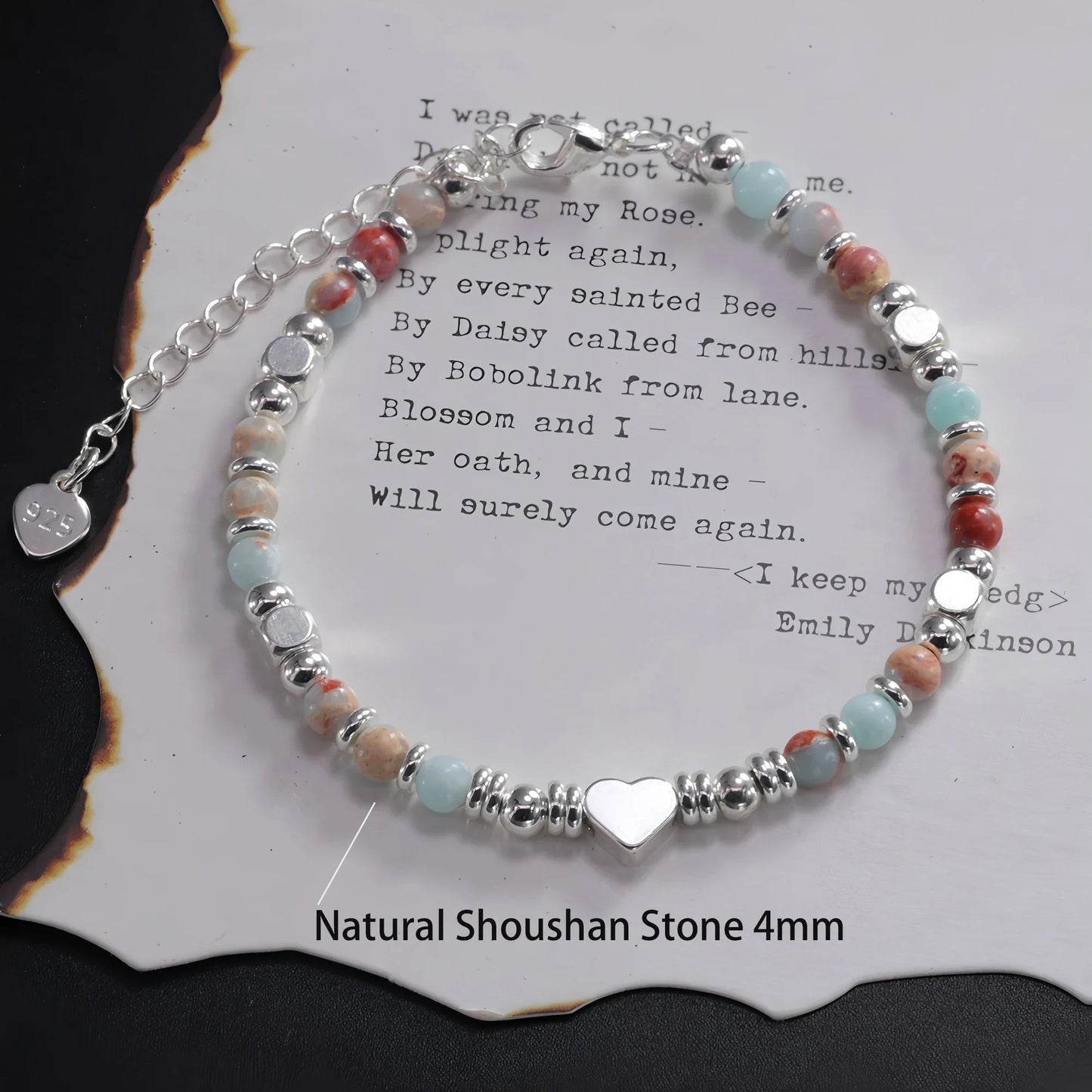VENTFILLE 925 Sterling Silver Line Extremely fine Bracelet for Women Love Haert Bead Korean Ins Sweet Jewelry Gift Dropshipping
