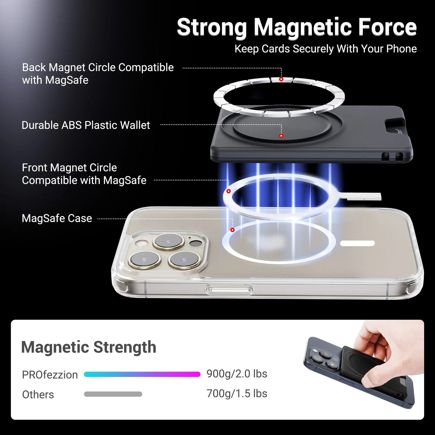 For Magsafe Wallet Card Holder Magnetic Case Ultrathin For iPhone 17 16 Pro Max 15 14 Strong Adsorption Magnet Slot Card Holder