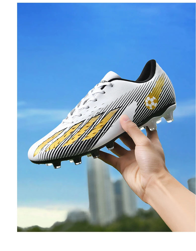 Soccer Shoes Sport Outdoor Men Breathable Cleats FG Football Boots
