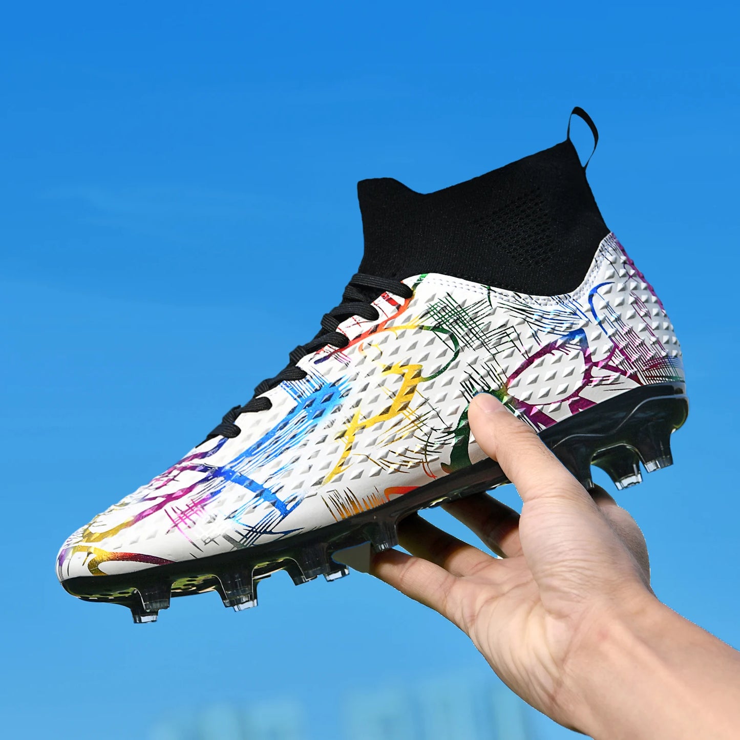 Men Soccer Shoes Children Futsal Non Slip Football Boots Grass Indoor Sports Cleats
