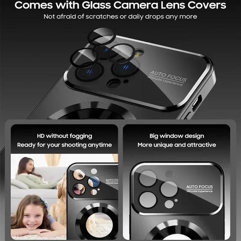 Luxury Titanium Metallic Color Matte Magnetic Case for iPhone 17 16 Pro Max 15 14 Plus 13 12 For Magsafe Wireless Charge Cover