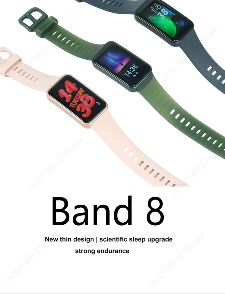 Original HUAWEI Band 8 Smart Band All-day Blood Oxygen 1.47'' AMOLED Screen Heart Rate Smartband 2 Weeks Battery Life