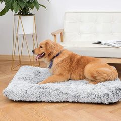 Soft Plush Pet Bed Mat Removable Calming Cushion Dog Cat Large Cleaning Puppy