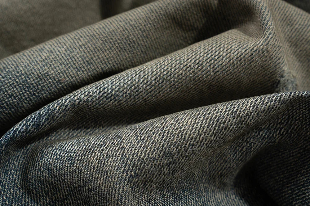 Harajuku Streetwear Washed Dirty Baggy Blue Jeans for Men and Women Straight
