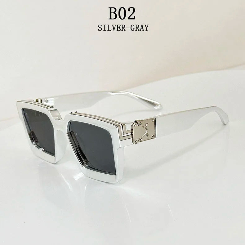 Millionaire Square Sunglasses For Men Retro Sunscreen Sunglasses Women