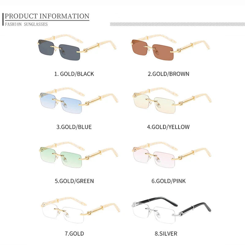 Sunglasses Men Luxury Brand Designer Classic Rectangle Sunglasses Male