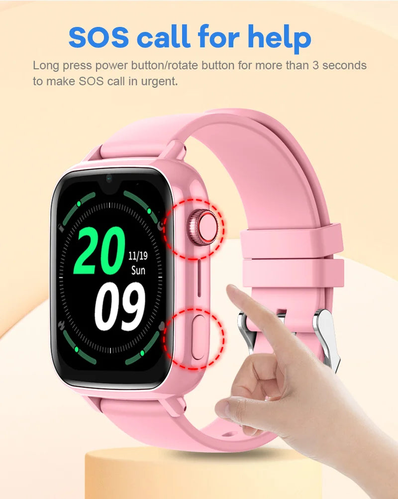 4G Smart Watch Kids GPS WIFI Video Call SOS APP Download Child Smartwatch Camera Monitor Tracker Location Phone Watch