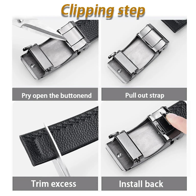 Men Belt Genuine Leather belt for men Alloy buckle ratchet belts Men Designer Belt Automatic belts