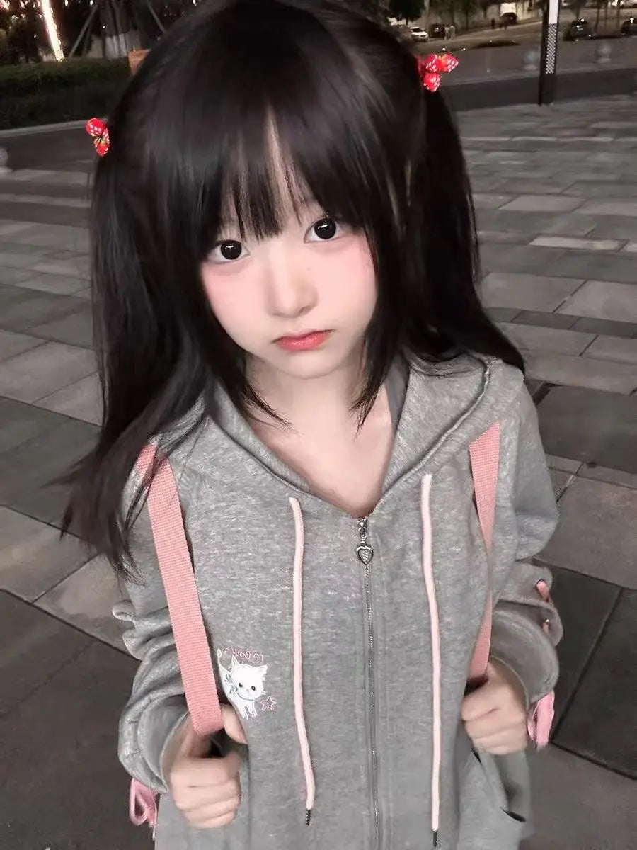 Kawaii Sweet Harajuku Hoodie Women Japanese Fashion Cute Cat