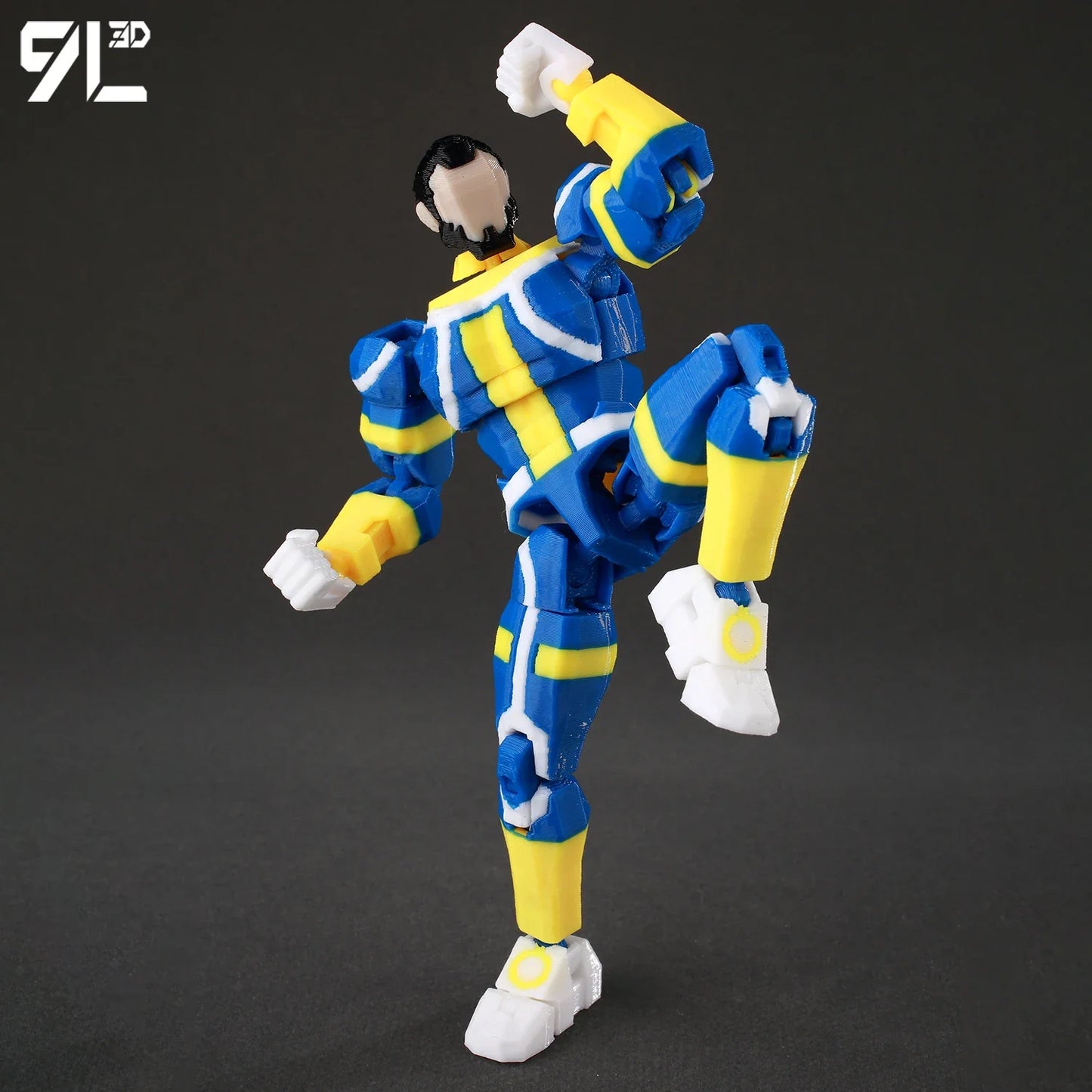 9L3D Lucky13 Invincible IMMORTAL Action Figure Dummy13 BlueYellow Suit T13 Multi-Jointed 3D Printed Collectible Toys Titan13