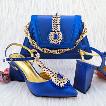 Shoes and Bag Sets gold Women Shoes