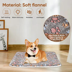 Flannel Thickened Dog Bed Mat Soft Pet Sleeping Mat for Dogs Cats Winter Warm