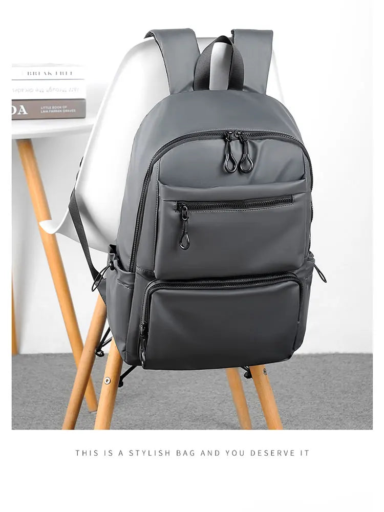 A 14 Inch Computer Backpack Large Capacity Simple Durable Men's Backpack Lightweight Men's Travel Backpack Student Schoolbag