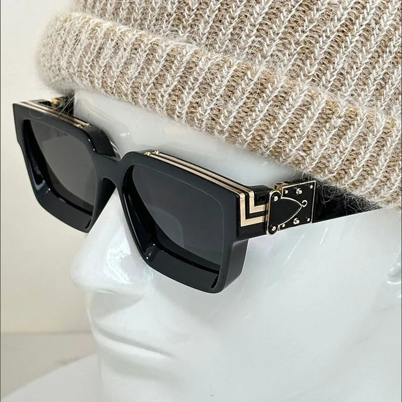 Millionaire Square Sunglasses For Men Retro Sunscreen Sunglasses Women