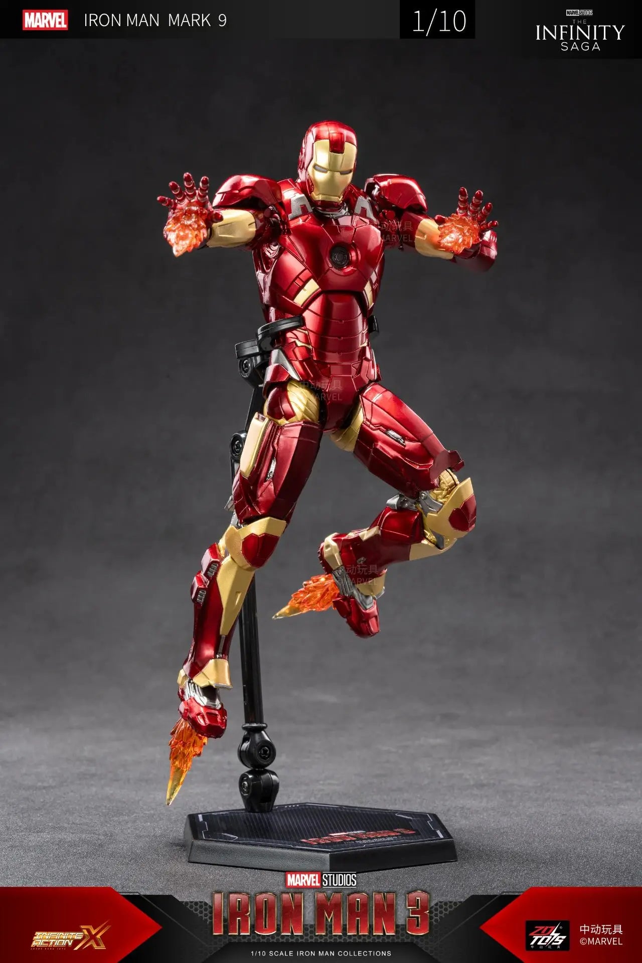 1:10 ZD Toys Iron Man MK38 Igor MK25 Striker MK26 Gamma MK36 Peacemaker MK40 MK15 Sneaky Action Figure Collections Gift