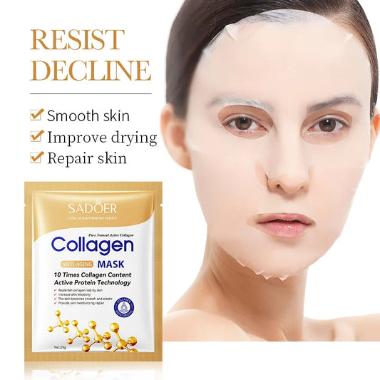 10pcs Collagen Face Mask Moisturizing Firming Hydrating Brightening skincare Face Sheet Mask Facial Masks Skin Care